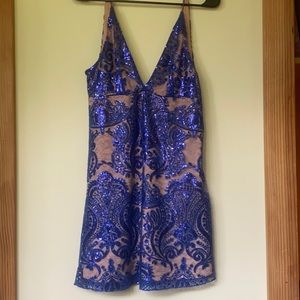 EUC Free People Night Shimmer Mini Dress